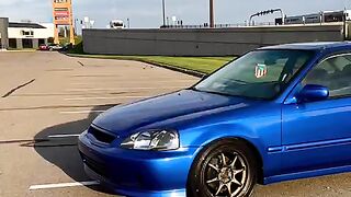 Beautiful Modified Car Blue Color