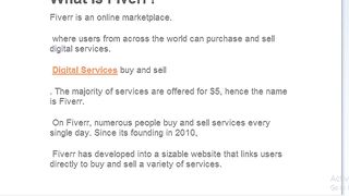 2nd lecture explore fiverr