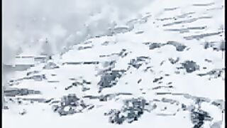 Beautiful snowfall in Azad Kashmir Snowfall video