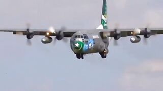 C-130  landing in airport Pakistan Air Force
