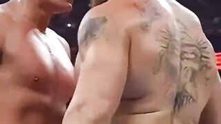 The Beast Brock Lesnar lose the Control Bobby Lashley elimination