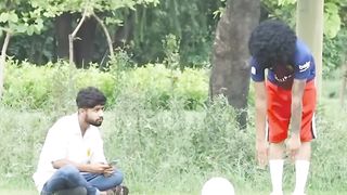 Fake football kick prank. Very funny video