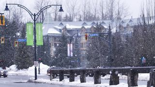 Snowing on the streets of Canada