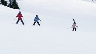 People skiing on the snow