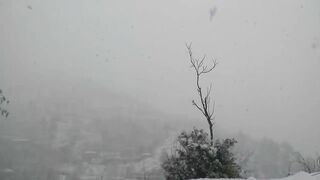 Snowfall video in Azad Kashmir Beautiful snowfall video