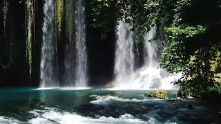 Waterfall with Relaxing music for Meditation, study,Sleep
