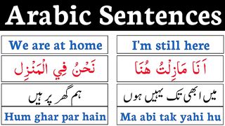 Arabic Sentences for beginners | Arabic common sentences | Easy Arabic| Urdu & English Translation