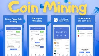 Майнинг на телефоне. Криптокошелек Coin Mining Mobile Proxies