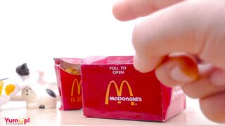 Yummy Miniature McDonald's chicken burger and fries