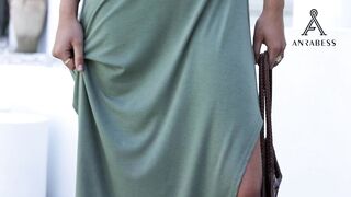 ANRABESS Women's Casual Loose Sundress Long Dress Sleeveless Split Maxi Dresses Summer Beach Dress with Pockets