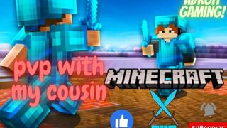 PVP With My Cousin in Minecraft #viral #minecraft #pets #village #survival #pvp