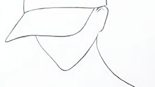 Cap girl cute drawing