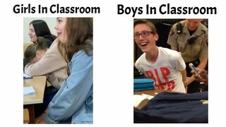 Girls vs Boys in Classroom