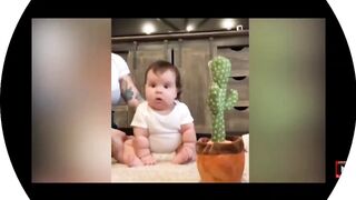 Check cute reaction of baby