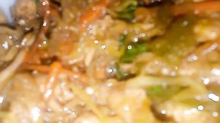 Chicken chilli dry with fried rice