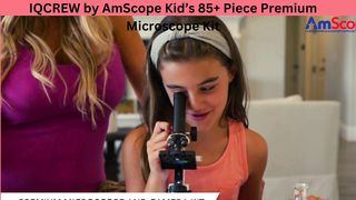 IQCREW by AmScope Kid’s 85+ Piece Premium Microscope Kit
