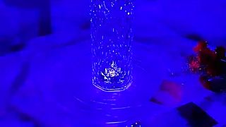 Diamond Rose Crystal Acrylic Rechargeable Table Lamp