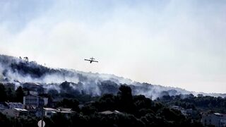 Fire Fighting Airplane In Action