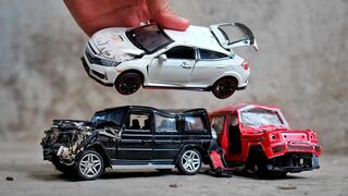 My CRASHED CARS Civic & Mercedes G63_Thar Diecast Cars Junkyard ????