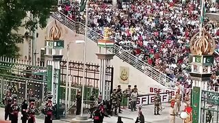 Pakistan and Indian  Border per parade