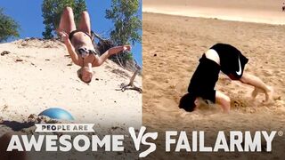 Beach Backflips, Squad Tricks & More | People Are Awesome vs. FailArmy