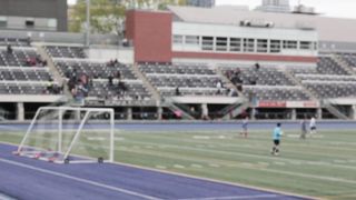 Goalkeeper practicing