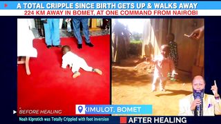 A crippled walked for the first time
