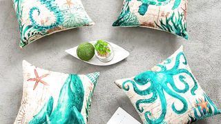 Cushion Covers Sea Turtle Printed Throw Pillow Cases For Home Decor Sofa Chair Seat