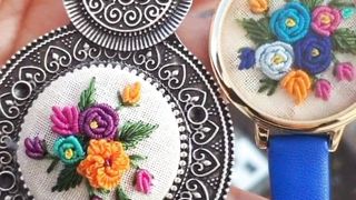 Hand embroidered jewellery