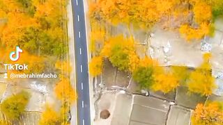 Khaplu valley drone view