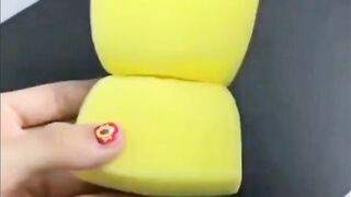Sponge teddy bear craft