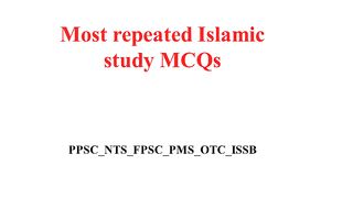 Islamic study MCQs