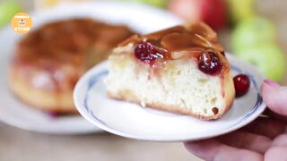 Яблочный пирог перевертыш с карамелью - очень простой рецепт