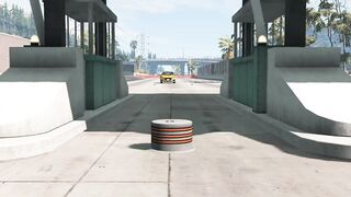 Cars vs Bollards – BeamNG.Drive