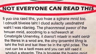 Can You Read This | Facts About Humans