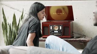 Victrola Aviator 8-in-1 Bluetooth Record Player & Multimedia Center with Built-in Stereo Speakers - 3-Speed