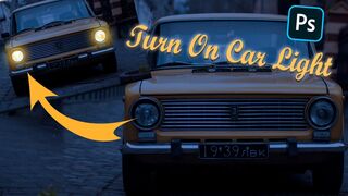 How to turn on Car Light in Adobe Photoshop tutorial | Graphic Design Tutorial