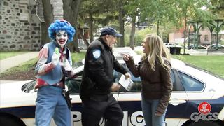 Officer Terrified Of Clowns! - Just For Laughs Gags