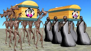 Scary Teacher 3D Siren Head Troll Miss T and Scary Neighbor - Granny Coffin Dance Compilation