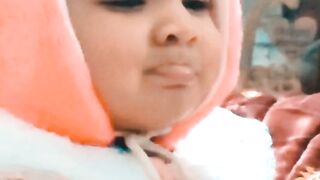Cute baby girl funny crying