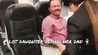 Pilot daughter flying her father