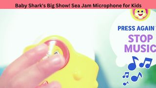 Baby Shark's Big Show! Sea Jam Microphone for Kids – Karaoke Mic Includes Pre-Recorded Theme Song and Three Voice