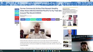 Former Pilot Alarms Wealthy Elites Want ONLY Unvaccinated Pilots