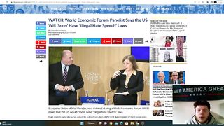 WEF Panelist "U.S will soon have Illegal Hate Speech"