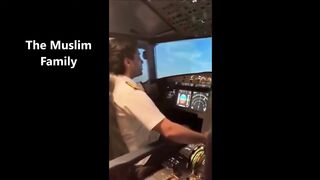 Muslim Pilot Reciting the Quran on a Flight