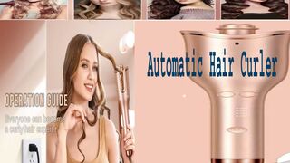 Automatic Hair Curler, Professional Anti-Tangle Automatic Curling Iron with 1" Curling Iron Large Slot & 4 Temperature & 3 Timer