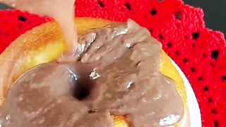 Pouring a Chocolate on the Cake