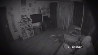 some force pulled the girl off the bed.