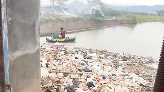 the dam is used as a water weir, not garbage