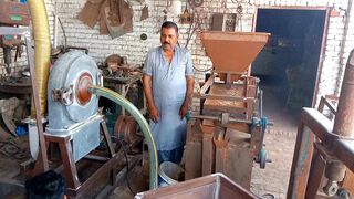 Mini Cyclone Flour Mill Manufacturing in a Local Workshop - Atta Chakki.
